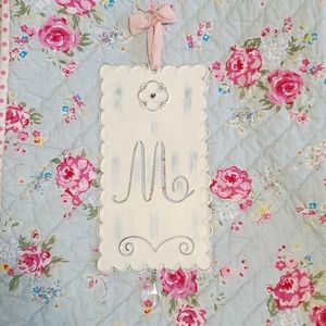 Pottery Barn Kids Ribbon Tin Letter "M"